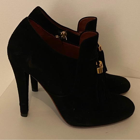 Authentic GUCCI Black Tassel Booties Boots 36.5 - Picture 2 of 10